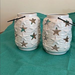 Ceramic starfish lanterns